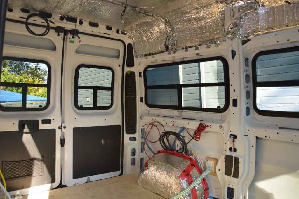 inside view of a ram promaster van