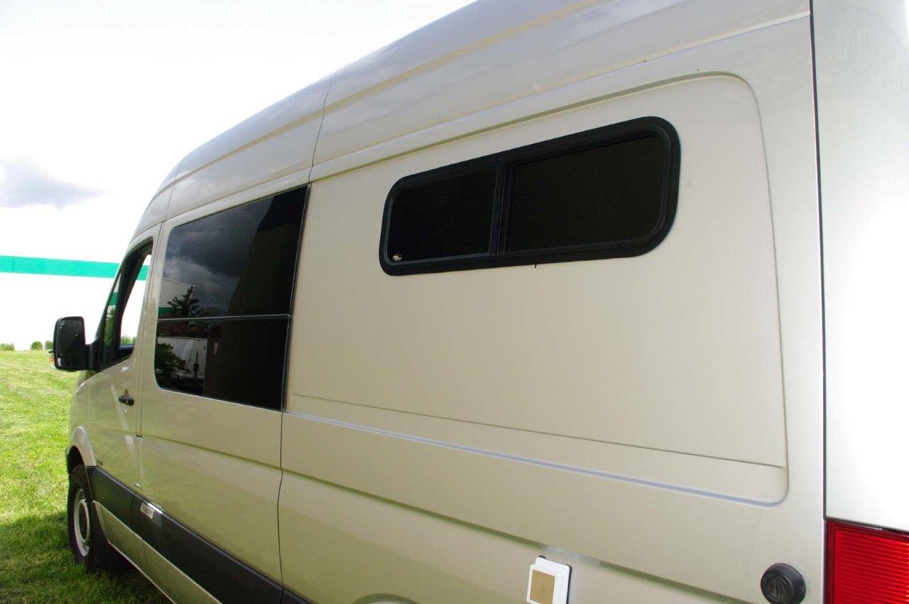 rubber mounted van windows